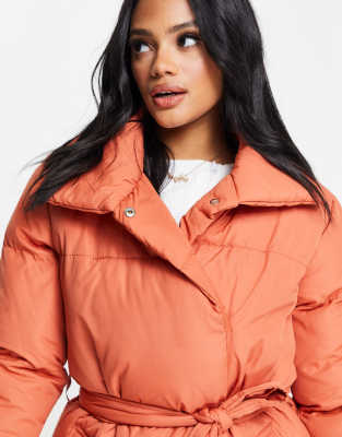 orange belted coat