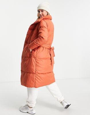 orange belted coat