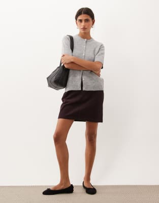 Threadbare Cord Mini Skirt In Red