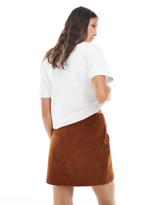 Threadbare cord mini skirt with pocket detail in tan, 2 of 5