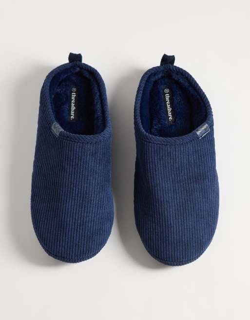 Threadbare cord slippers in navy, 2 of 4