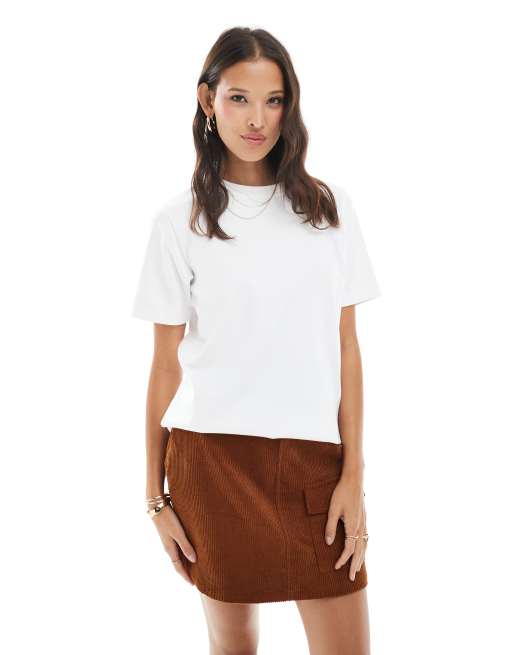 【PORTERNA】Mining corduroy short skirt Threadbare corduroy mini skirt with pocket detail in tan | ASOS