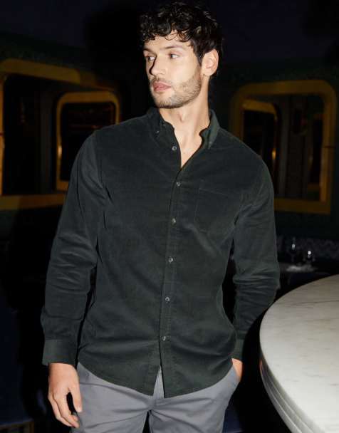 Threadbare Corduroy shirt in dark blue - view 1