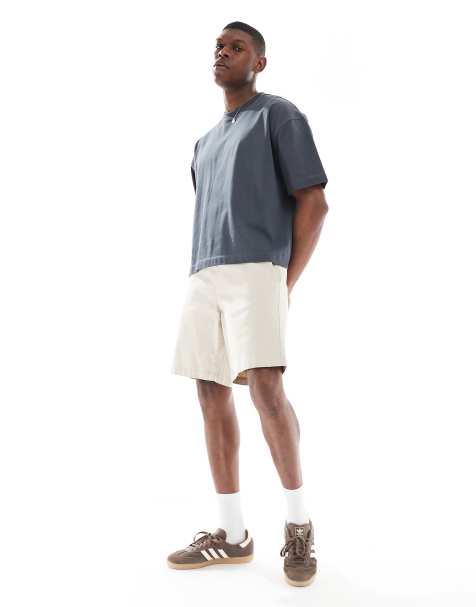 Threadbare cotton blend chino shorts in stone - view 1