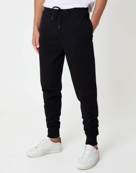 Threadbare cotton blend joggers in black