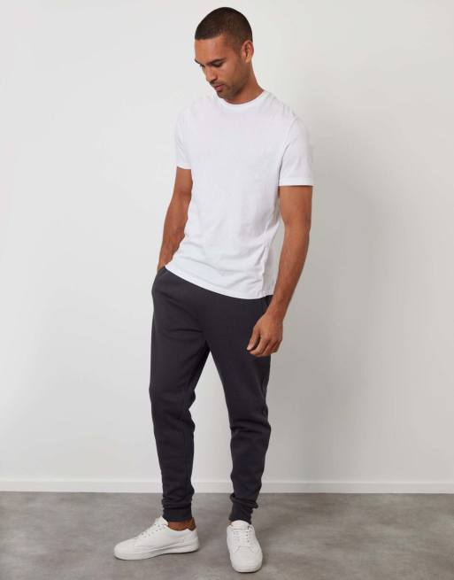 Threadbare Cotton blend joggers in charcoal, 4 of 4