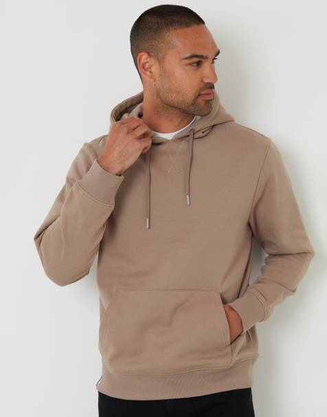 Threadbare Cotton blend pullover hoody in taupe - view 1
