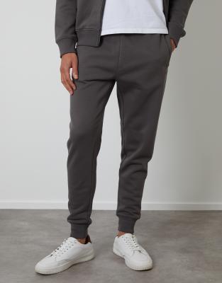 Threadbare Cotton Blend Regular Fit Joggers In Grey