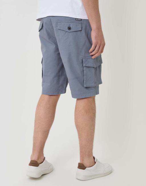 Threadbare Cotton 'bute' cargo shorts in blue, 4 of 4