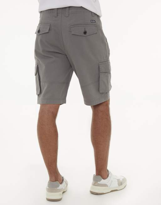 Threadbare Cotton 'bute' cargo shorts in charcoal, 2 of 4