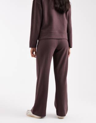 Threadbare Cotton Jersey Mix Soft Touch Pull On Pants In Brown