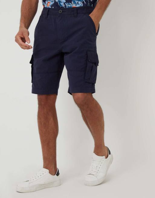Threadbare Cotton 'manchester' cargo shorts in navy, 2 of 4