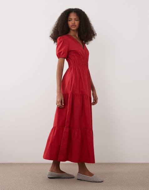 sachin and babi light blue dress ASOS DESIGN + Sweetheart Neckline Structured Mini Dress With All Over  Embellishment in Red