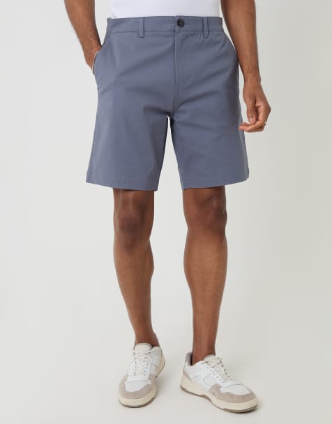 Threadbare Cotton regular fit stretch chino shorts in blue - view 1