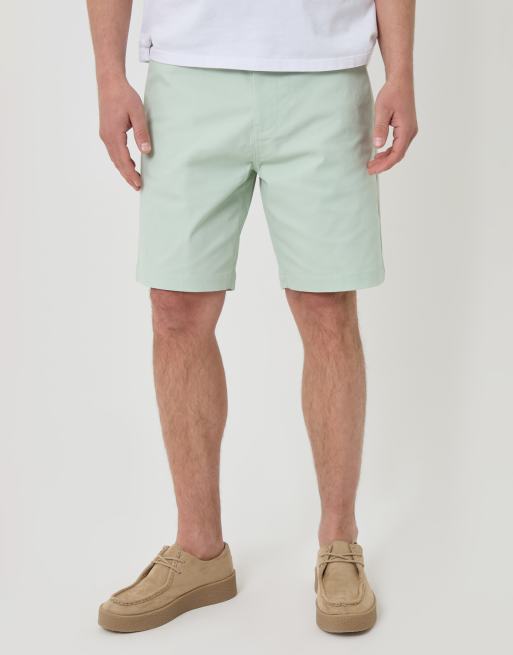 Threadbare Cotton regular fit stretch chino shorts in mint, 2 of 4