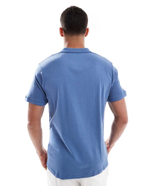 Threadbare cotton rich jersey polo shirt in light blue
