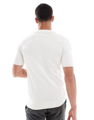 Threadbare Cotton Rich Polo Top In White