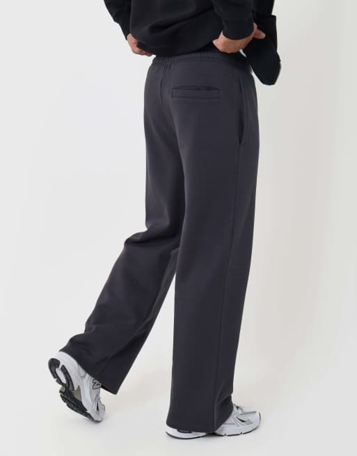 Threadbare Cotton rich wide leg joggers in charcoal, 2 of 4