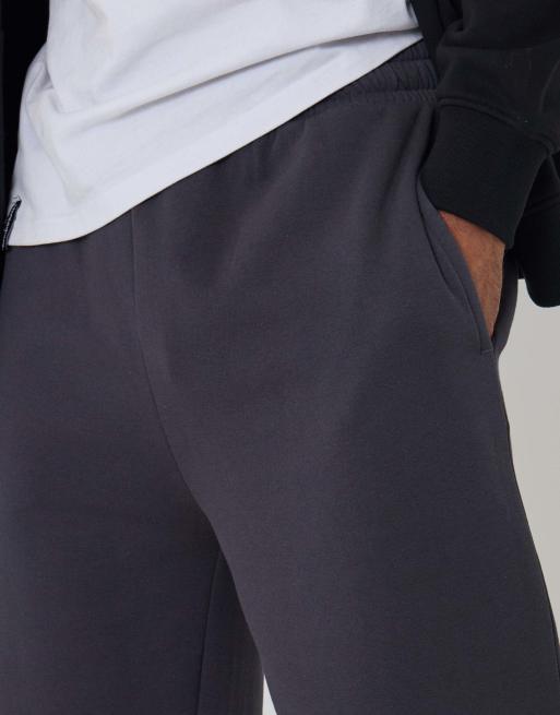 Threadbare Cotton rich wide leg joggers in charcoal, 3 of 4