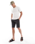 [Threadbare] Threadbare cotton-rich woven shorts in forest green W34 GREEN