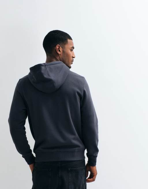 Threadbare cotton rich zip up hoodie in charcoal, 3 of 5