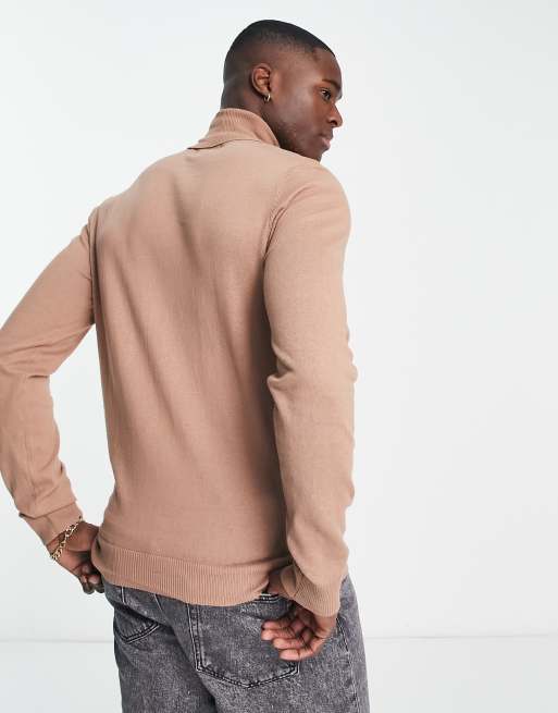 Beige zip up online sweater