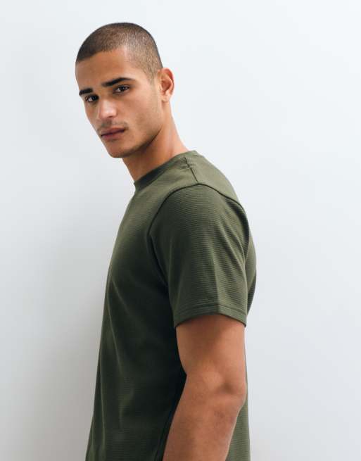 Threadbare cotton short sleeve T-shirt in khaki, 5 of 5