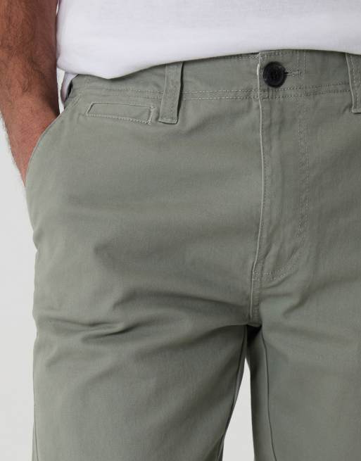 Threadbare Cotton slim fit chino trousers with stretch in pale green, 3 of 4