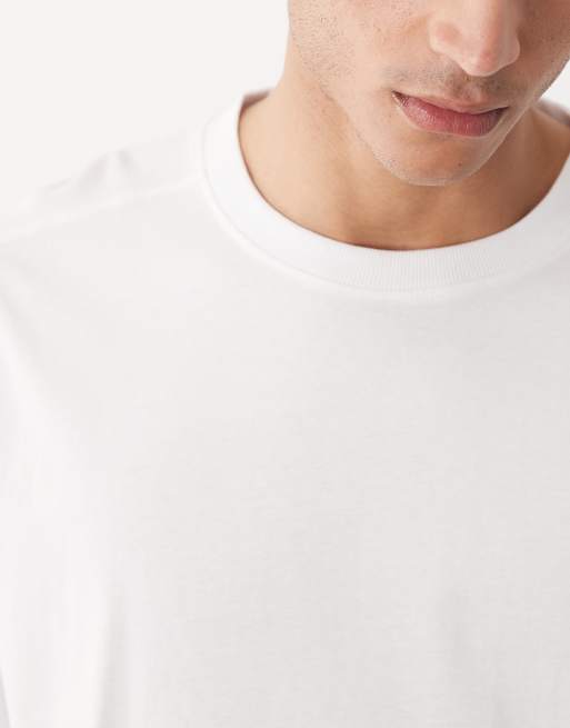 Threadbare crew neck boxy oversized t-shirt in white, 3 of 5
