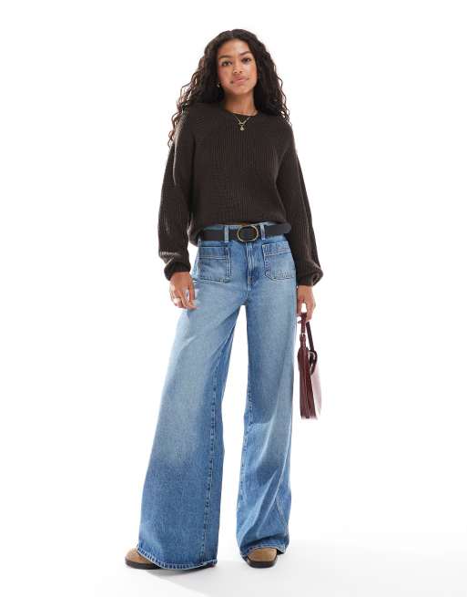 Threadbare crew neck jumper in chocolate brown, 2 of 4