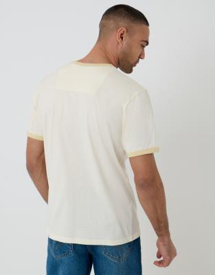 Threadbare Crew Neck Ringer T-shirt In White