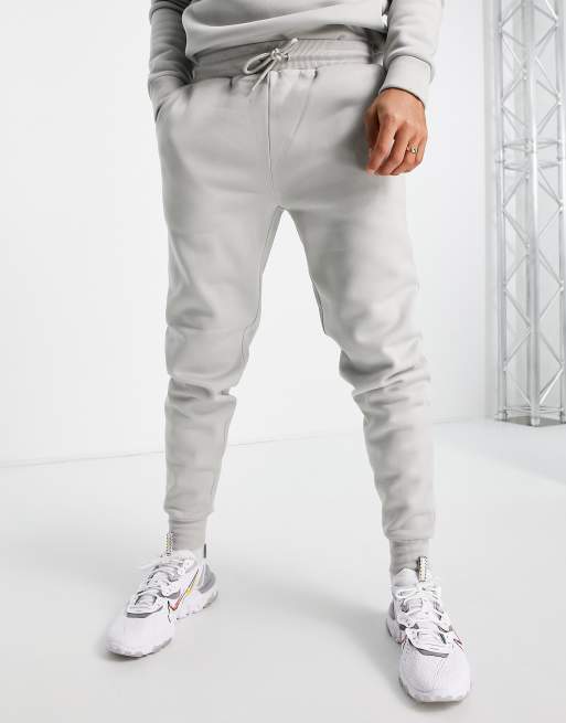 Threadbare crew neck sweatshirt jogger tracksuit set in light