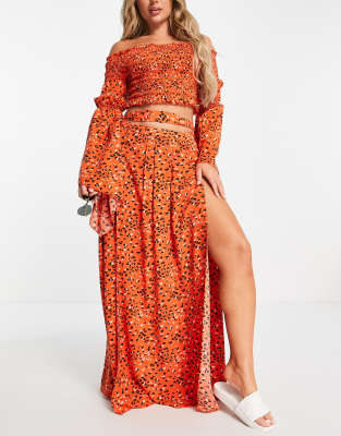 beach co ord maxi skirt