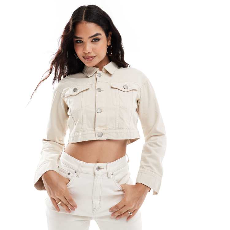 Midriff jean jacket hot sale