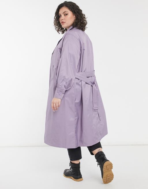 Threadbare Curve - Louisa - Regenjas in oudlila, 2 van 4