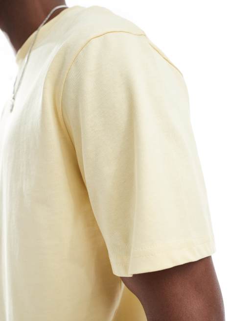 Threadbare – Cytrynowy, luźny T-shirt o gramaturze 200 g/m², 2 z 4