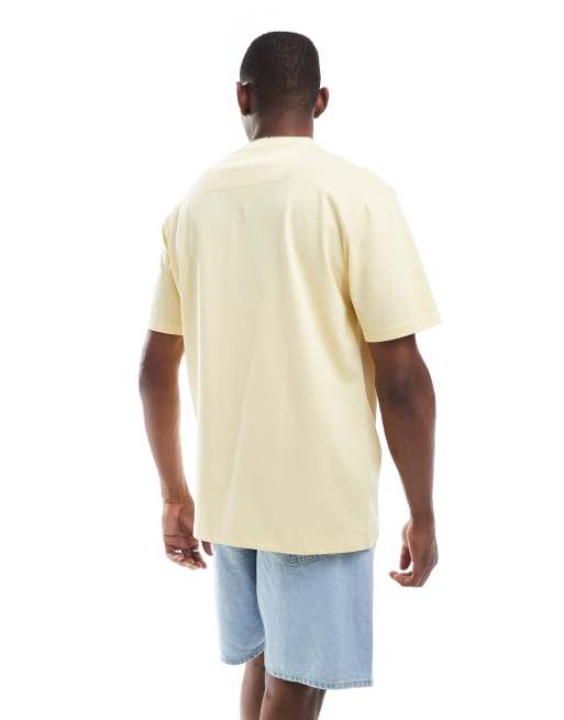 Threadbare – Cytrynowy, luźny T-shirt o gramaturze 200 g/m², 4 z 4