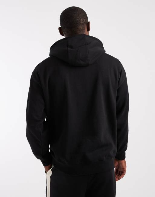 Threadbare – Czarna bluza z kapturem o luźnym kroju z paskami po bokach, część zestawu, 3 z 5