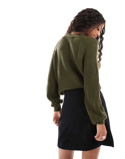 Threadbare – Czarna sztruksowa spódnica mini z kieszeniami, 3 z 5