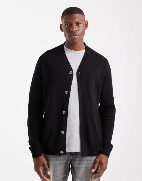 Threadbare knitted cardigan in black