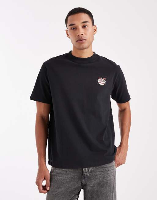 Threadbare – Czarny T-shirt o luźnym kroju z nadrukiem z motywem jedzenia, 3 z 5