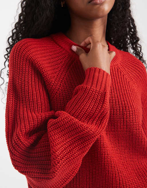 Threadbare – Czerwony sweter z okrągłym dekoltem, 3 z 4