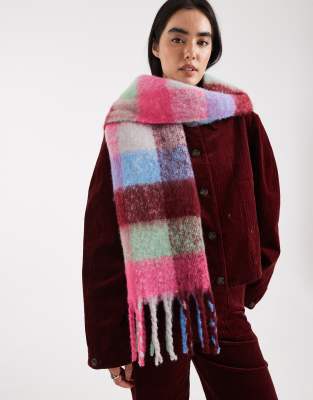 Threadbare - Deckenschal mit bunten Vichy-Karos