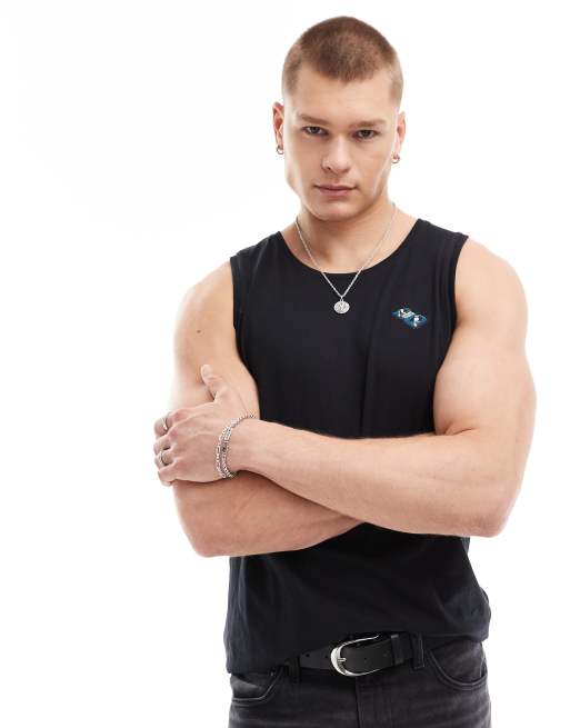 Threadbare - Decks - Canotta nera con ricamo