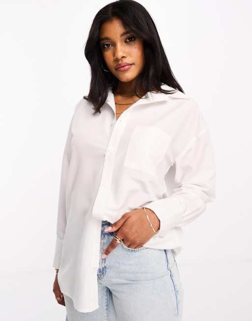 Threadbare Delilah shirt in white | ASOS