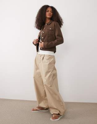 Threadbare Denim Jacket In Brown