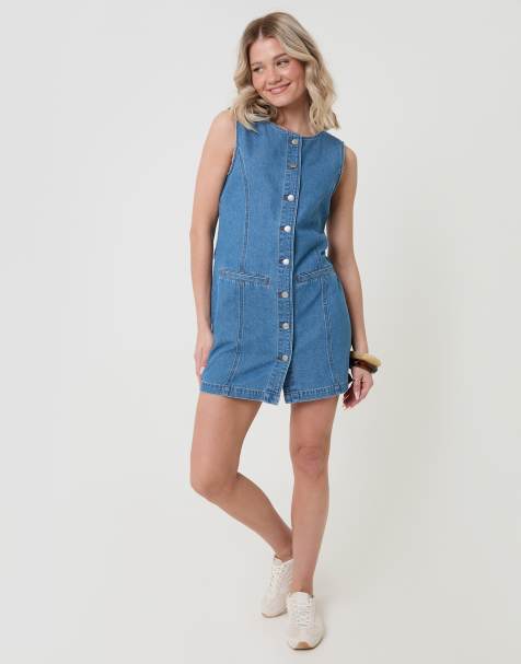Pinafore Denim Dresses | Denim Pinny Dresses | ASOS