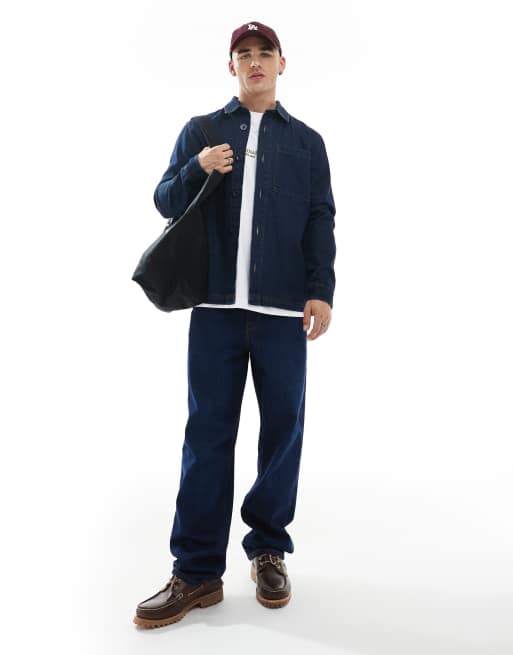 Threadbare denim shacket in indigo rinse wash, 3 of 4