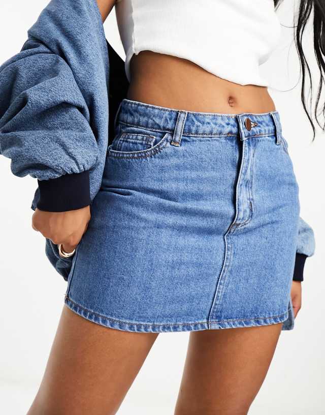 Threadbare - denim super mini skirt in blue