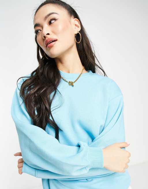 Threadbare – Dixie – Oversize-Pullover in Cyanblau